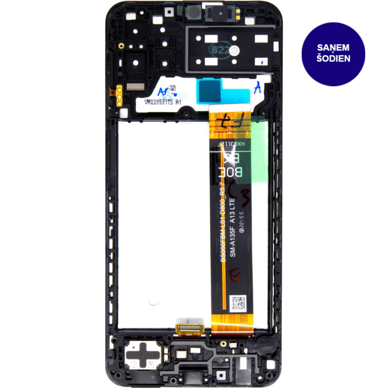 LCD display +Touch Unit Samsung M135 Galaxy M13 Black (Service Pack)