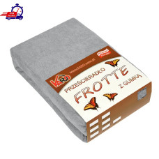 Frotē pieguļošs palags 180x200 pelēks 060 biezs 200g/m2