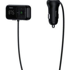 Wireless Bluetooth FM transmitter with charger Baseus S-16 (Overseas edition) - black