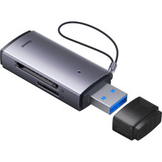 Baseus USB Lite sērijas SD/TF karšu lasītāja adapteris, pelēks