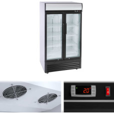 Royal Catering Ledusskapis, ledusskapis, stikla pakešu dzērienu dzesēšanas skapis, 2-8C 630L