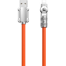 Dudao Spēcīgs leņķiskais kabelis iPhone USB-A — Lightning 30W 1m 180 rotation oranžs