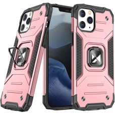 Wozinsky Bruņots korpusa vāciņš + magnētisks turētājs iPhone 13 mini Ring Armor rose