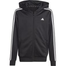 Adidas Džemperis TR-ES 3 Stripes Full-Zip Hoody Jr HY1102 / melns / 164 cm