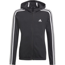Adidas Girls Essentials 3S Hoodie ar pilnu rāvējslēdzēju GQ8356 / melns / 152 cm