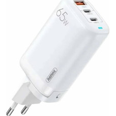 Wall charger Remax, RP-U55, 2x USB-C, USB, 65W (white)