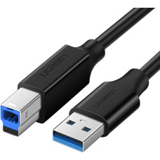 Ugreen USB-A - USB-B 5Gb/s printera kabelis, 2m, melns