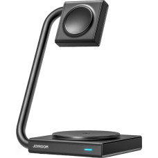 Joyroom 2in1 induktīvā lādētājs pulkstenim un viedtālrunim 15W MagSafe Qi, salokāms, melns