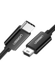 Ugreen USB-C - miniUSB kabelis 480Mbps 1m melns