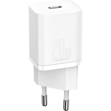 Baseus CCSUP-B02 tīkla lādētājs USB-C | 20W | 3A balts