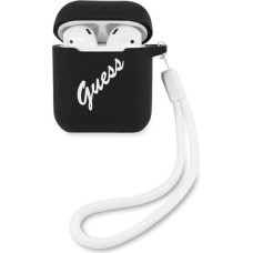 GUACA2LSVSBW Guess Vintage Silicone Case for Airpods 1|2 Black