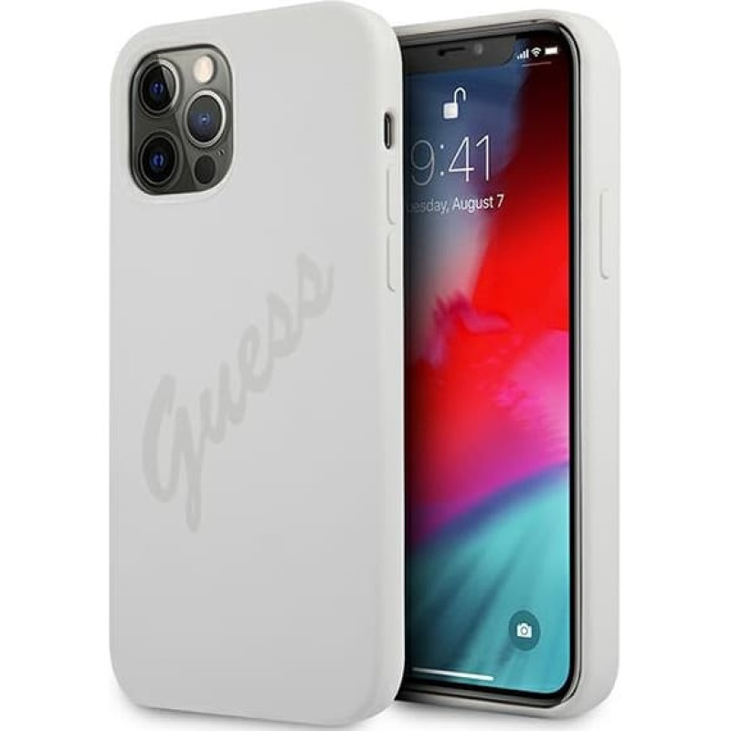 GUHCP12LLSVSCR Guess Silicone Vintage Cover for iPhone 12 Pro Max 6.7 Cream