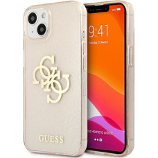 GUHCP13SPCUGL4GGO Guess TPU Big 4G Full Glitter Case for iPhone 13 Mini Gold