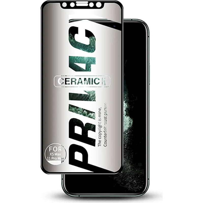 Fusion Matte Privacy Ceramic matēta aizsargplēve telefonam Xiaomi Redmi Note 10 | 10S melns