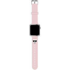 Karl Lagerfeld Choupette Head siksniņa pulkstenim Apple Watch 38mm | 40mm | 41mm rozā