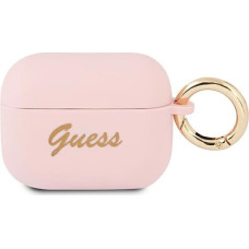 Guess case for AirPods Pro GUAPSSSI pink Silicone Vintage Script