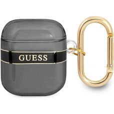 Guess TPU Printed Stripe Case for Airpods 1|2 Black