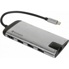 Verbatim USB-C Multiport hub HDMI LAN USB SD MicroSD