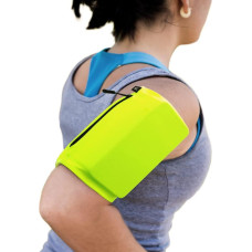 Elastic fabric armband armband for running fitness M green