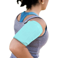 Elastic fabric armband XL fitness running armband blue