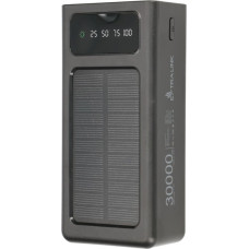 Extralink Solar EPB-093 jaudas banka 30000 mAh | 4 x USB melns