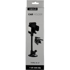 Car Holder VENNUS - CHROME - R 17 |air vent and windshield mount|