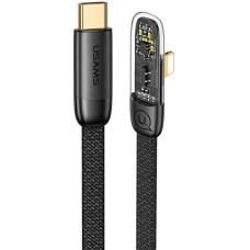 USAMS Kabel kątowy USB-C na Lightning PD 20W Fast Charging Iceflake Series 2m czarny|black SJ586USB01 (US-SJ586)