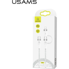 USAMS Kabel pleciony U31 USB-C na USB-C |lightning 60W PD Fast Charge biały|white SJ403USB02 (US-SJ403)