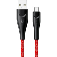 USAMS Kabel pleciony U41 USB-C 3m 2A czerwony|red SJ398USB02 (US-SJ398) Fast Charge