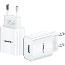 USAMS Ład. siec. 1xUSB T18 2,1A (only head) biały|white Fast Charging CC075TC01