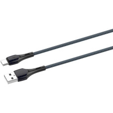 LDNIO LS521, 1m  USB - USB-C Cable (Grey-Blue)