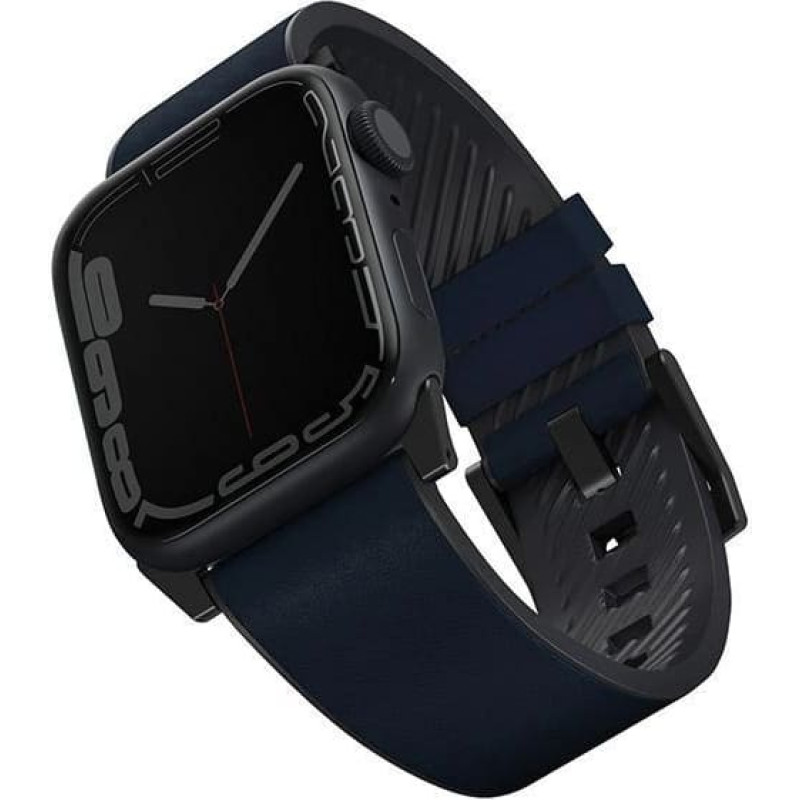 UNIQ pasek Straden Apple Watch Series 1|2|3|4|5|6|7|8|SE|SE2|Ultra 42|44|45|49mm. Leather Hybrid Strap niebieski|blue