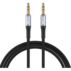 Cable Vipfan L11 mini jack 3.5mm AUX, 1m, gold plated (grey)