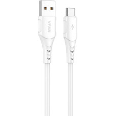 USB to USB-C cable Vipfan Colorful X12, 3A, 1m (white)