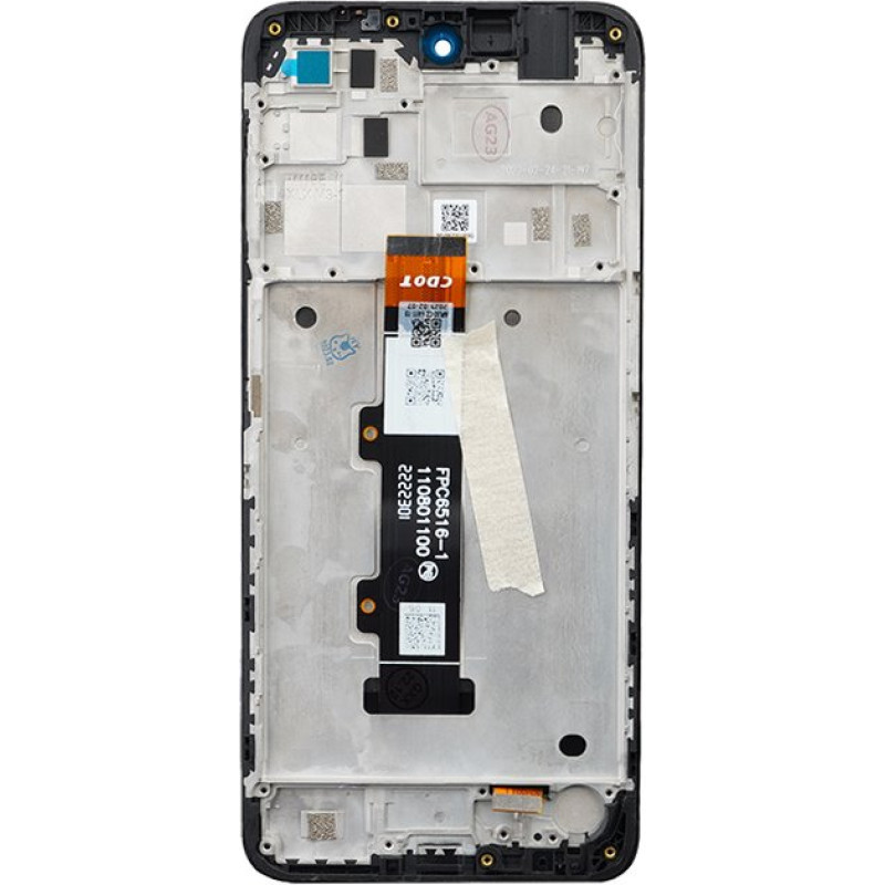 For_Motorola Motorola E32s LCD Display + Touch Unit Black + Front Cover