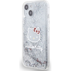 Hello Kitty Liquid Glitter Electroplating Head Logo Case for iPhone 13 Transparent