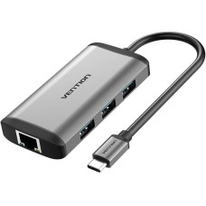 Vention USB-C Docking Station to HDMI, 3x USB3.0, RJ45, PD 0.15m Vention CNCHB, gray
