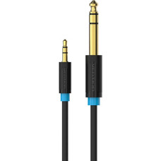 Vention BABBF 3.5mm TRS Male to 6.35mm Male Audio Cable 1m Black