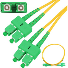 Extralink SC|APC-SC|APC | Patchcord | Single mode, Duplex, G.657A1, 3mm, 0,5m