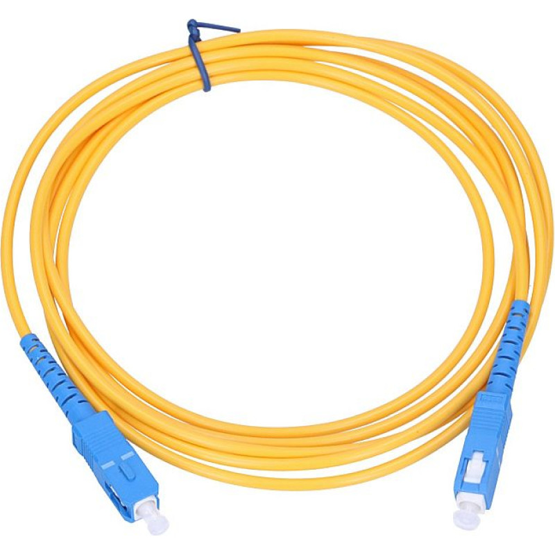 Extralink SC|UPC-SC|UPC | Patchcord | Single mode, Simplex, G652D, 3mm, 1m