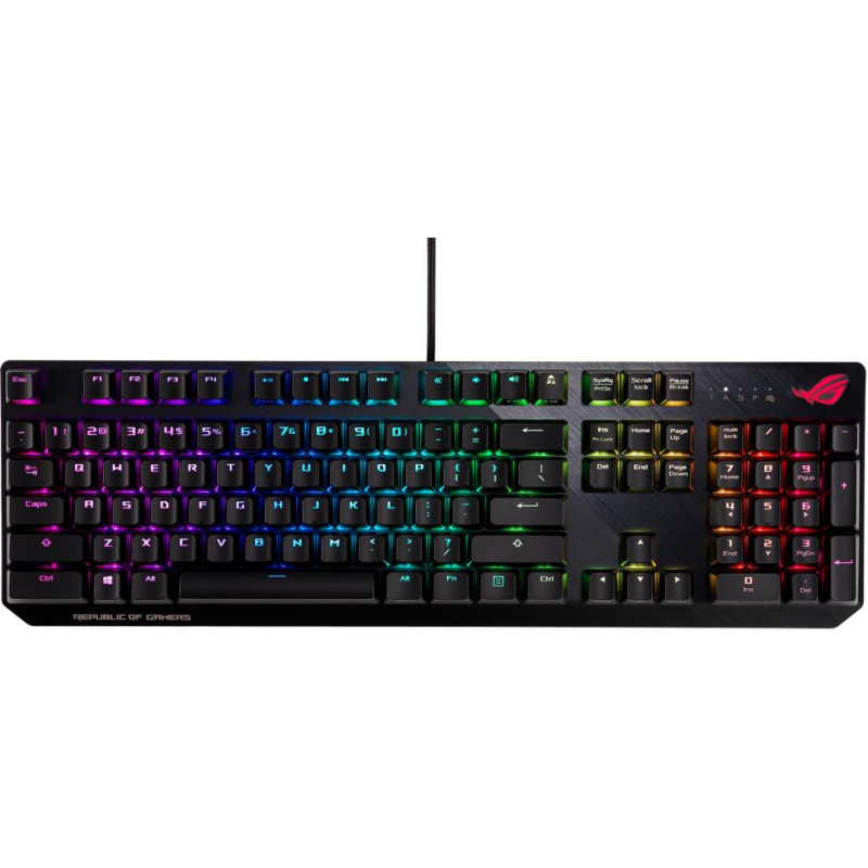 ROG SCOPE RX XA05 Optiskā|RGB|AuraSync|IP56|USB 2.0 vadu tastatūra