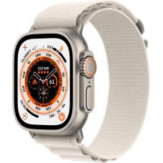 Apple Watch Ultra GPS + Cellular  49mm Titanium Case with Starlight Alpine Loop - Small Model A2684