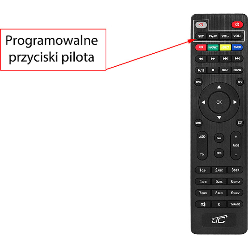 LTC Tālvadības pults LTC HD401| HD402| HD501| HD502| T201| T202| T203| T204| DVB301| DVB401 uztvērējiem