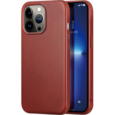 Dux Ducis Naples Case for iPhone 13 Pro Leather Cover (MagSafe Compatible) Red