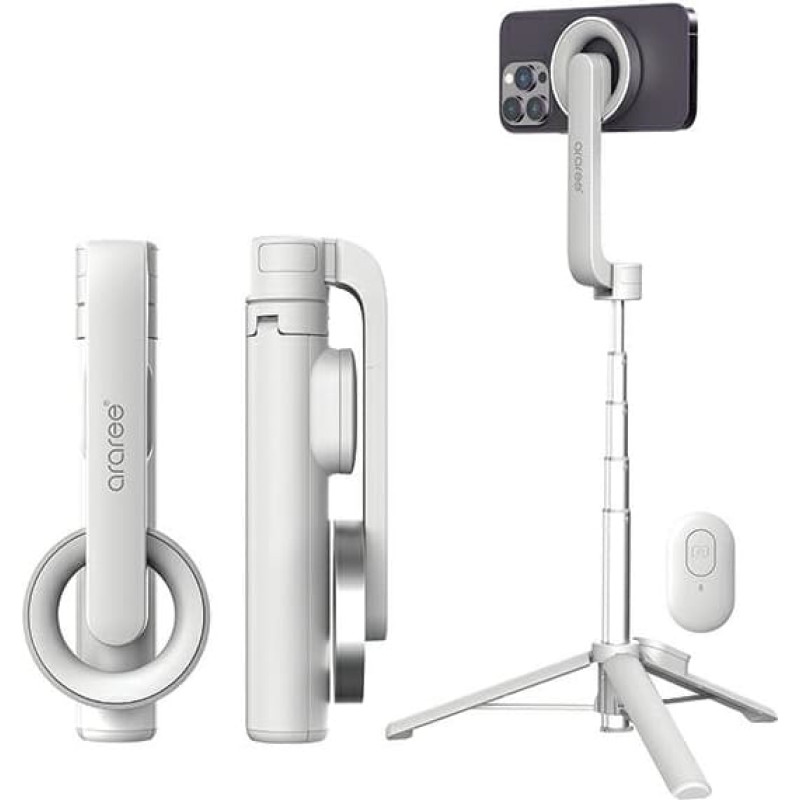 Araree Selfie Stick Bluetooth Magfie Pod biały|white MagSafe Tripod AR60-01727B