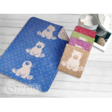 Sweet Bear 100x150 kokvilnas-akrila sega Blue