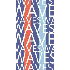 Pludmales dvielis 90x170 Waveafte zilas svītras ZV-7797R velūrs 380g/m2