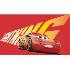 Pludmales dvielis 70x140 Cars Cars 0064 Lightning McQueen sarkana kokvilna