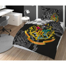 Kokvilnas gultasveļa 140x200 Harry Potter melna HP 03 DC