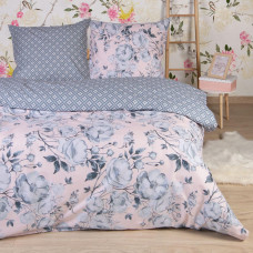 Kokvilnas gultas veļa 200x220 Spek Bēšs bēšs pelēks ģeometriski ziedi Cottonlove Exclusive 5